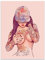 wandmotiv24 Poster als Wanddeko, Größe 80x60cm, Tätowierte Frau, Tattoo-Model, Gemälde, Cap, Tattoos, Moderne Wanddeko, Wandbilder, Deko, Bild M0093