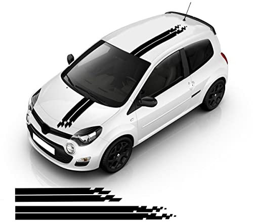 Auto Motorhaube Dach Dekor Aufkleber Auto Racing Sport Styling Streifen Körper Aufkleber Zubehör 4 STÜCKE, Für Renault Twingo Cliopcs