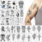 Tatouages temporaires imperméables minuscules, 30 feuilles Autocollants 3D réalistes de tatouage papillon Rose d'animal de lion loup, faux tatouages pour enfants faux tatouage hommes femmes