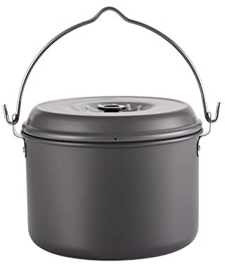 CAMPINGMOON Aluminum Camping Pot 5.5-Quart Lightweight Campfire Cooking Pot MC-255