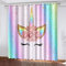3D Blickdichte Gardinen Regenbogen-Einhorn 140(B) X160(H) cm Undurchsichtige Vorhänge Waschbar Langhaltig Hochwertig Wohnzimmer Schlafzimmer Küche Thermovorhang - Kinderzimmer Junge Mädchen Zimmer