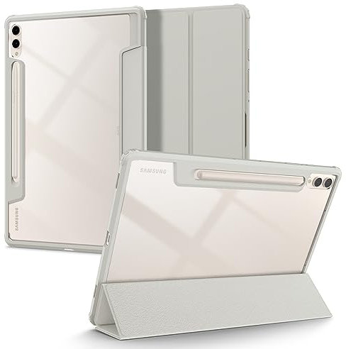 Spigen Ultra Hybrid Pro Coque Compatible avec Samsung Galaxy Tab S10+ Plus (2024) / Galaxy Tab S9+ Plus (2023) de 12.4 Pouces - Gris