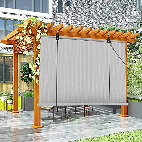 SAGIDAR Seitenzugrollo - Sichtschutz Rollo Mit Hebevorrichtung, UV-Schutz, Schattierungsnetz, Lange Nutzungsdauer, Aluminiumlegierung, Wasserdicht Und Strapazierfähig, Rollos Außen