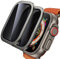 WSKEN Protector de pantalla para Apple Watch Ultra 2/Ultra de 49 mm, [privacidad de 28 grados] Marco de aleación de titanio + vidrio templado 9H, [sensible al tacto] Película protectora ligera de