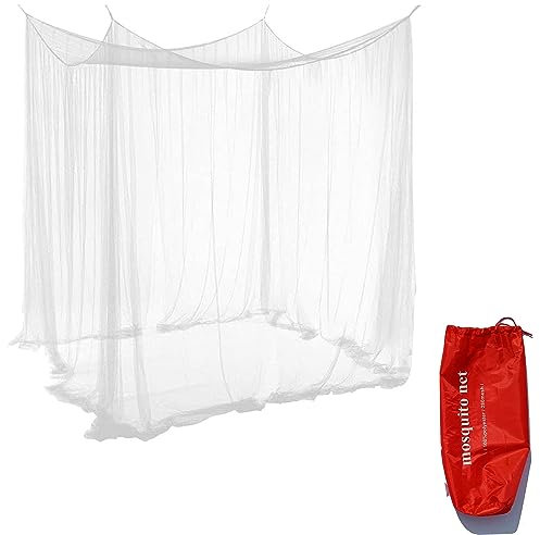 Tragbares Reise-Moskitonetz, 200 x 200 x 180 cm Moskitonetz Doppelbett Faltbar, Outdoor Reise-Moskitonetz, Moskitonetz Doppelbett Reisen, Geeignet für Reisen, Camping, Haus, Garten (Weiß)