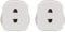 Pack of 2 UK to European plug adapter 2 to 3 Pin Converter Socket European to UK Plug Adaptor Universal Travel Adapter Electric Shaver Razor Toothbrush Plug Adaptor