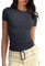 Aokosor Womens T Shirts Ladies Tops Summer Short Sleeve Shirt Basic Grey Tops Size 10-12