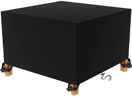 Flyace Gartenmöbel Abdeckung Wasserdicht Winterfest Multi Größe Schutzhülle Gartenmöbel 600D Quadratisch Gartentisch Abdeckplane Gartenmöbel Winddicht Anti-UV Abdeckhauben für Möbelsets 120x120x74cm