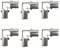 Antrader 6 Sets 1 Inch Square Tube Clamp Connector,3-Way Square T Tube Fitting,Stainless Steel Square Tube Clamps Joint Chain Link Fence Clamp for 25mm Square Pipe,Thickness 1.8mm