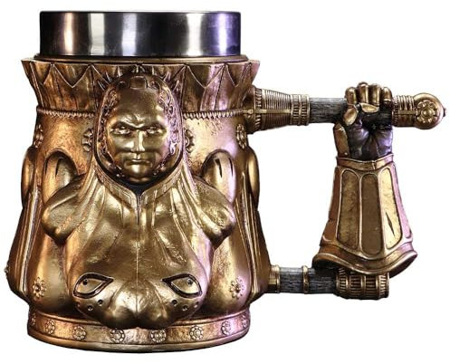 Nemesis Now Dark Souls Smough Tankard 15.5cm, Resin, Gold, Officially Licensed Dark Souls Merch, Dark Souls Trilogy Beer Mug, Stainless Steel Insert, Cast in The Finest Resin, Expertly Hand-Painted