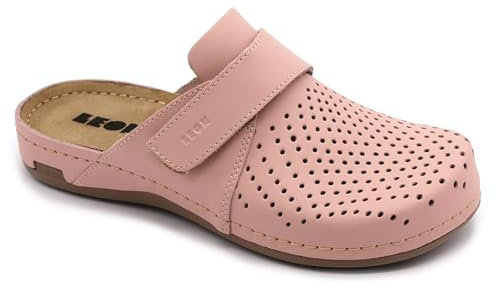 LEON 970 Zoccoli Sabot Pantofole Scarpe, Donna, Rosa, EU 38