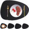 Chitomars Tischsets Kunstleder und Untersetzer, Tischsets Abwaschbar Doppelseitigen rutschfest Platzsets Rund Lederoptik Platzdeckchen Teller Untersetzer (4er Set, Schwarz)