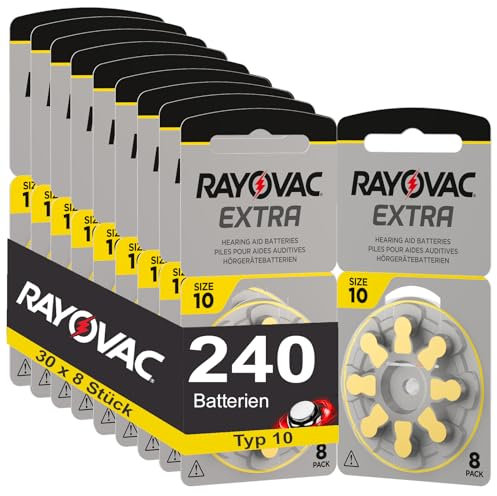 240 Hörgerätebatterien Rayovac Extra Typ 10 25x8 Stück