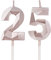25th Birthday Candles, Rose Gold Number Candles Birthday Decoration, Happy Birthday Cake Toppers, for Birthday Parties Weddings Company Anniversaries (Rose Gold, 25)