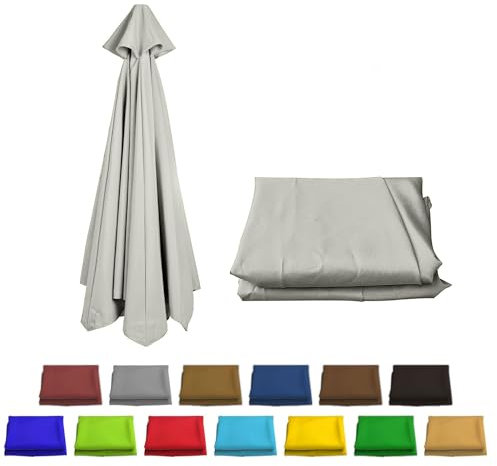 Cubierta de Repuesto para sombrilla de patio de 8.9 pies 8 varillas, Toldo de repuesto para mesa al aire libre 3 Metros y 6 Varillas tela de repuesto para patio, jardín, playa, piscina (solo toldo)(Co