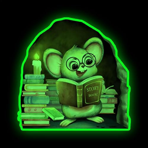 Generisch Hole Aufkleber Baseboard,Kinderzimmer-Aufkleber | Niedliche Lesebuch-Mäuse-Kinderzimmer-Wandaufkleber, Cartoon-Aufkleber, die nachts für die Steckdose leuchten