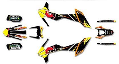 WEAVVE Racing Decals Graphic Kit Dirt Pit Bike Aufkleber Motorrad Kompatibel mit SMCR 690 2019 2020 2021 hnjgf