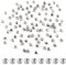 100pz Campanelle di Natale, 0,8cm Campane Fai da te Piccole Campanelle Campane di Metallo Decorative per Decorazioni per Scatole Regalo per Feste in Casa (Argento)