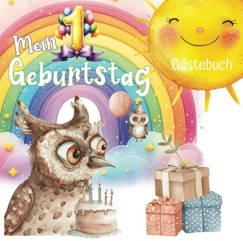 Mein erster Geburtstag -Gästebuch: Viel Platz für Glückwünsche, persönliche Botschaften & Fotos - 1. Geburtstagsparty Deko & Andenken