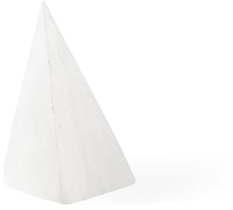 Myga Selenite Crystal Tower - Natural Raw Crystal Mountain Pillar Mineral Rock Ornament for Meditation, Reiki, Positive Energy, Chakra & Spiritual Healing - 6cm, White Selenite Pyramid
