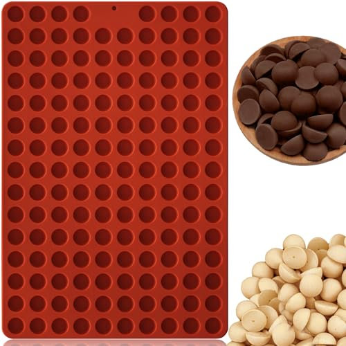 HKNMTT Mini moules en silicone en forme de demi-sphère, 148 cavités, moules de cuisson ronds pour friandises pour chien, collations, bonbons, pépites de chocolat, cire, yaourt, fondu, passe au four,