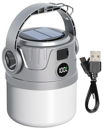 Lámparas Solares Para Camping - Linterna LED para Emergencias y Apagones - Linterna LED Portátil Con USB Para Interiores Y Tiendas De Campaña