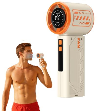 Lpsdssre Handheld Fan | Wiederaufladbarer Tragbarer Ventilator Mit Starkem Wind | Leiser Starkwind Elektrischer Akku Ventilator Für Damen Herren Draußen Drinnen Zuhause Küche