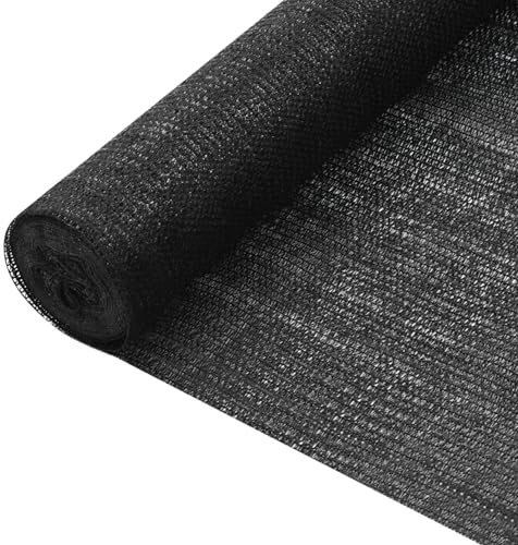 Tidyard Zaunblende Schwarz 3,6x50 m HDPE 75 g/m², sichtschutz Zaun