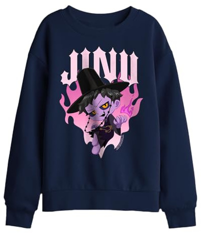 KPop Demon Hunters Unisex Kid's Jinu Demon Heart Flames Sweatshirt