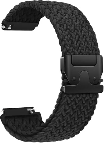 Connectif Ersatzarmband 18mm 20mm 22mm, elastisches Nylon-Uhrenarmband kompatibel mit Samsung Galaxy Watch/Garmin/Fossil/Amazfit – sportliches Stretch-Armband für Damen und Herren
