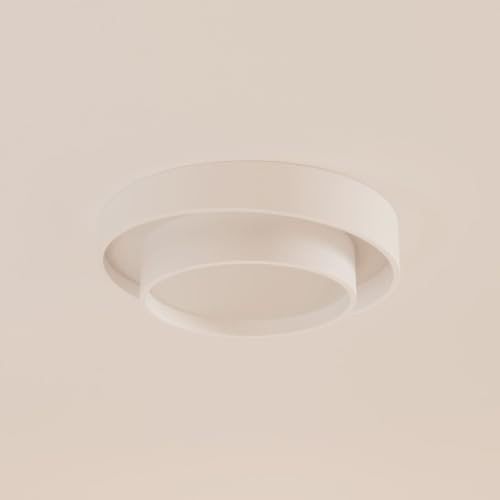 LUMIÈRE Design Deckenleuchte 'Aurelia' LED warmweiß 2700 K nicht dimmbar CRI 92 hohe Helligkeit 3420 Lumen Designerlampe modern Aluminium Deckenlampe Weiß 35cm