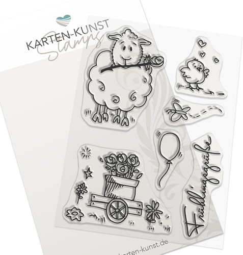 Karten-Kunst Clear Stamp-Set Stempel-Gummi Viecher im Frühling