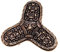 Windalf Wikinger Fibel KÀRLíR 4.9 cm Triangel Brosche Tuchnadel Hochwertige Bronze