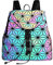 BESUURAN Geometrische Taschen Reflektierend Rucksack Damen Handtasche Holographic Holo Schultertasche Geldbörse Geometrischer Leuchtende Taschen Set Handytasche NO.6