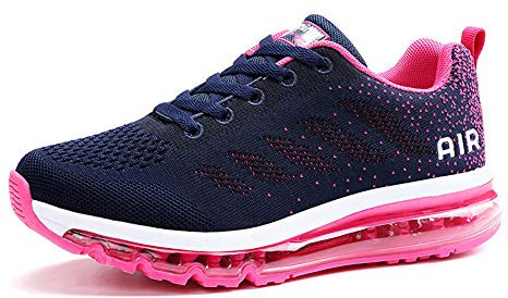 Uomo Donna Scarpe da Ginnastica Sportive Sneakers Sport Running Basse Basket Outdoor Fitness BluePlum35