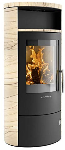 Oranier 5447 42 Polar 7 2.0 Kaminofen Stahl Schwarz/Sandstein/A+