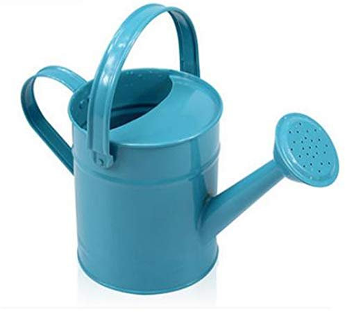 FRYH Regadera De Metal Verde con Asa De Transporte Móvil Colorida para Pequeños Juguetes De Ayuda Al Jardín Multicolor,Blue