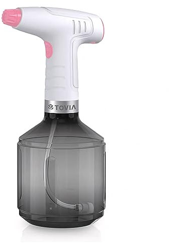 T TOVIA Plant Mister - Botellas pulverizadoras de jardín con Pilas, 1 litro, rociadores eléctricos automáticos de Malas Hierbas, Niebla Fina para jardinería, fertilización, Limpieza del hogar, Color