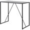 Selsey KRAPINA - Stehtisch/Bartisch im Loft-Style - schwarzes Metallgestell - Tischplatte 120 x 60 cm - Höhe 105 cm (Holzoptik Dunkelgrau)