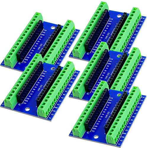 AZDelivery 5 x AZ-Nano V3-Board Terminal Adapter Board mit Schraubklemmen, Modul Board kompatibel mit Arduino inklusive E-Book!