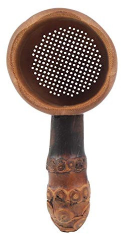 Coladores de té, filtro de infusor de té hecho a mano de bambú natural, herramienta de té de Kung Fu, artilugio de té de cocina(Raíz de bambú)