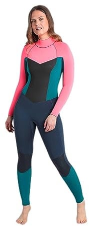 Mountain Warehouse Langer Damen-Neoprenanzug - Körper: 2.5mm, UPF 50+, Konturfit, verstellb. Ausschnitt, hält Körperwärme, einteilig Marineblau 38-40