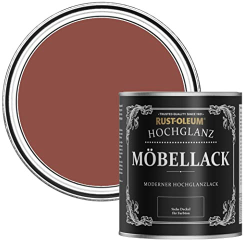 Rust-Oleum Rouge Peinture pour Meubles, Finition Brillante - Rouge Brique 750ml