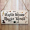 Second Ave Funny Wizards Welcome Muggles - Placa rectangular de madera tolerada para colgar, regalo de amistad