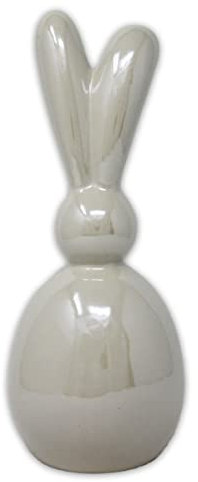 n.v. Hase Porzellan Creme weiß glänzend Osterdekoration Ostern 9x9x24cm