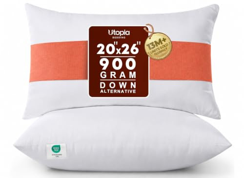 Utopia Bedding Dekokissen, 50,8 x 66 cm, Bett- und Couchkissen, dekorative Kissen für den Innenbereich, 2 Stück, Weiß