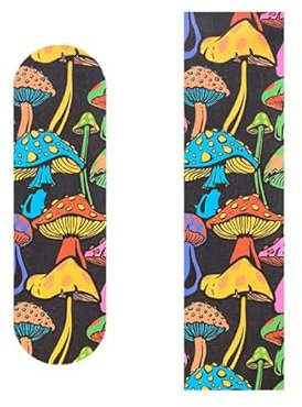 Cartoon Pilz Skateboard Griptape 89×23cm, Anime-Raumschiffe Scooter Deck Sand Paper Bubble Free für Jungen Jungen Mädchen Kinder (1)