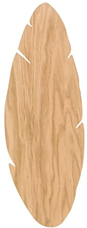 Deko Wandlampe Holz flach 51 cm hoch Blatt Natur indirektes Licht Boho Wandleuchte Schlafzimmer Wohnzimmer