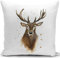 Kissenbezug 40x40cm Hirsch Kissen hirschmotiv deko Jagd jäger Geschenke für sofakissen kissenbezüge dekokissen Deer couchkissen kissenhülle Sofa Schlafzimmer Wohnzimmer Zimmer zierkissen Couch Büro