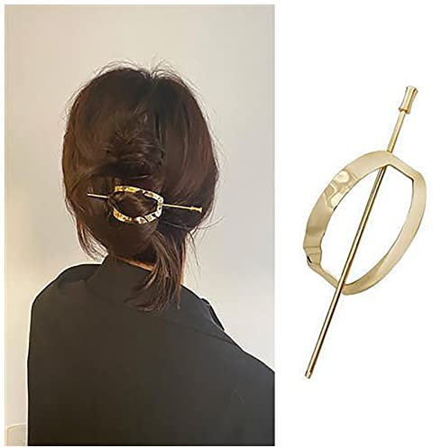 Inateannal Vintage Geometrisch Haarspange Gold Oval Haarspange Metall Haarspange Vintage Kreis Haarspange Barrette Zubehör Für Frauen Und Mädchen